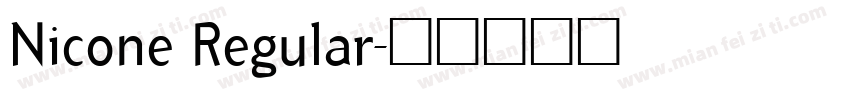 Nicone Regular字体转换